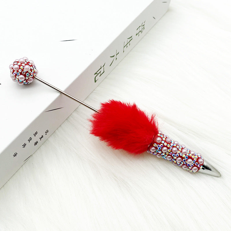 Wholesale wholesale beadable pens DIY pearl full diamond ball pen